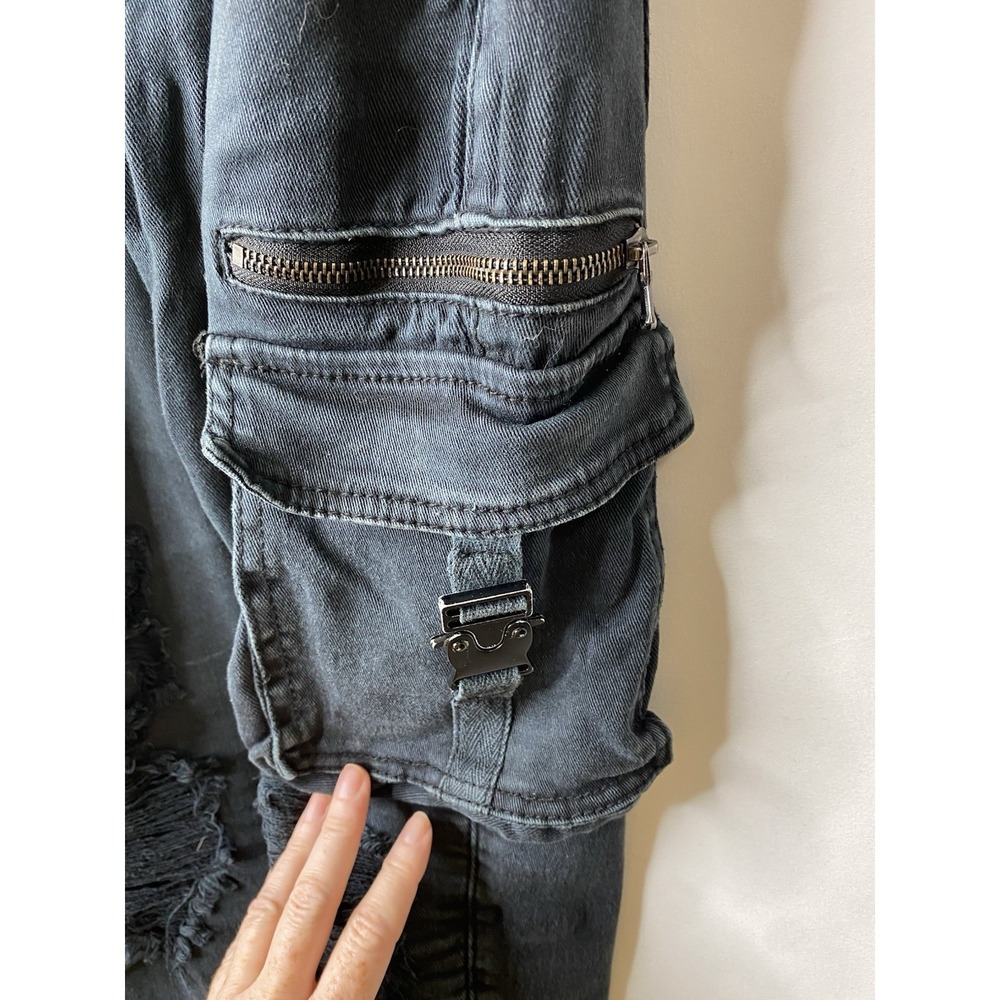 Grindhouse Men's Jeans Size 32/32 Street Wear Gorpcore Punk Tactical Pockets Y2K - Picture 6 of 16